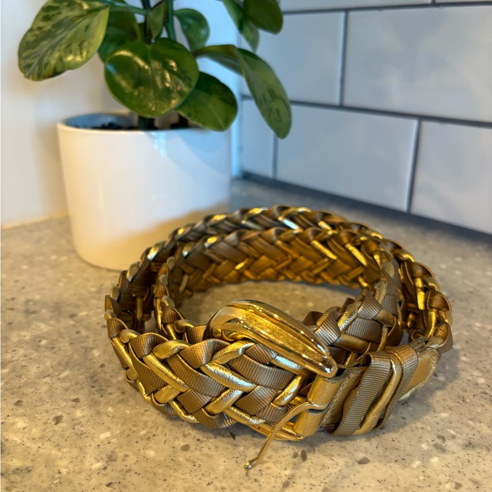 Vintage The Ritz Gold Braided Belt